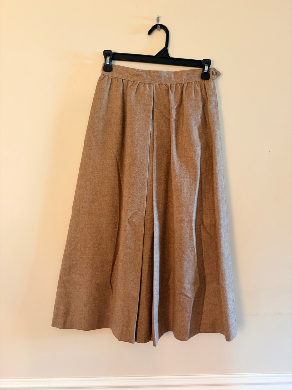 Lands' End Brown A-Line Midi Skirt